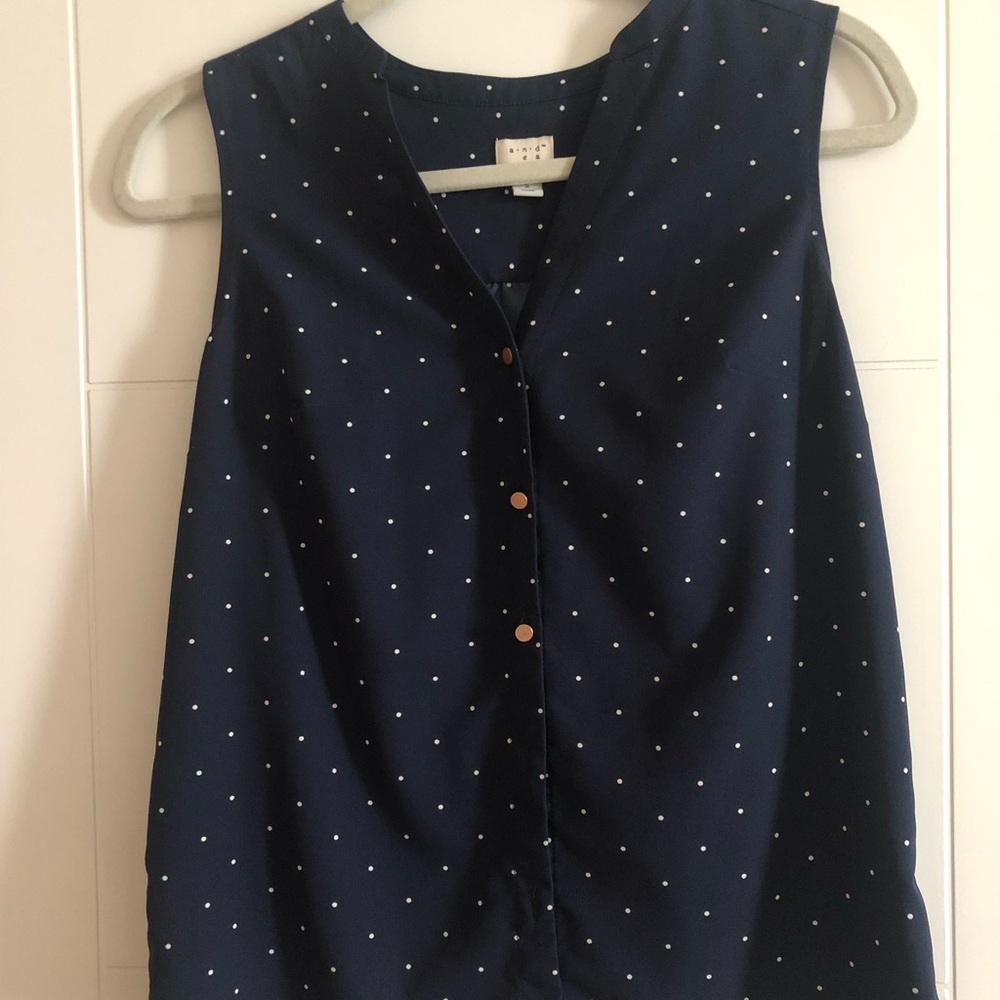 Polka Dot Button Up Blouse - Perfect for Work!